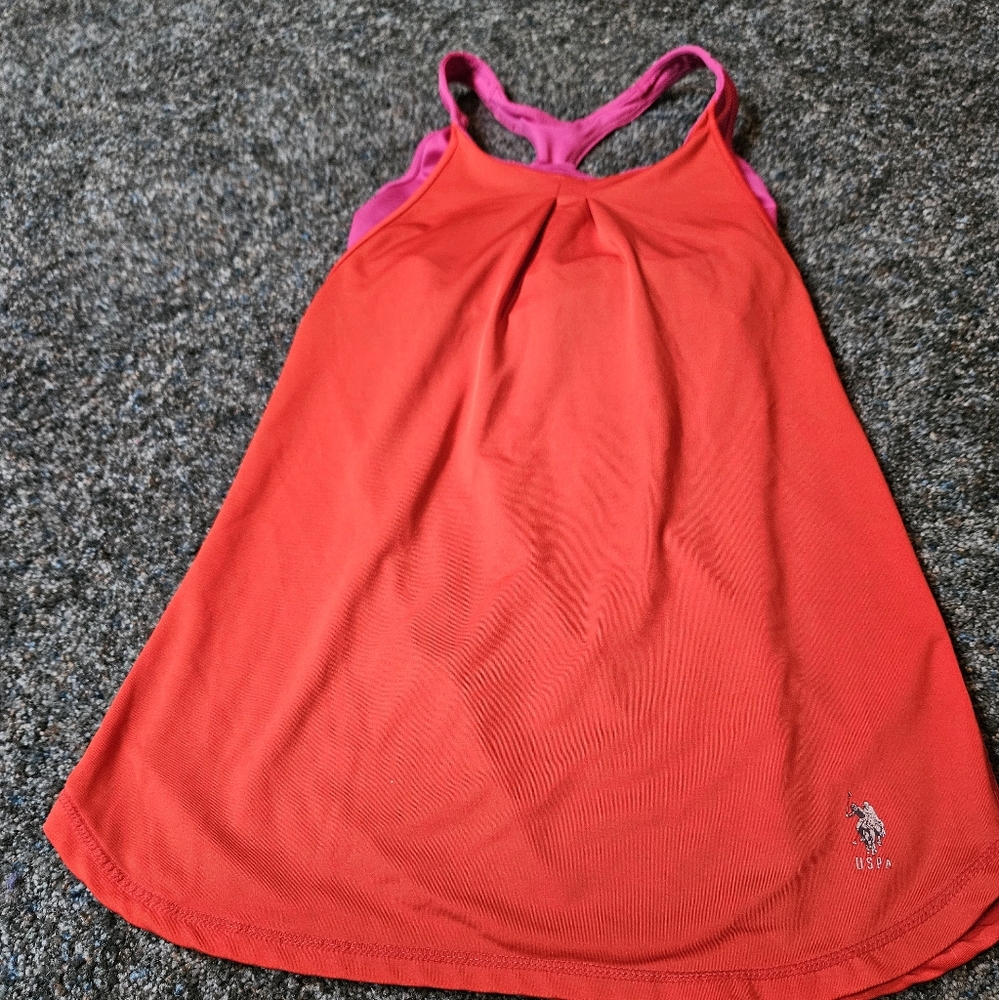 Racer back built-in sports bra singlet size XS-S